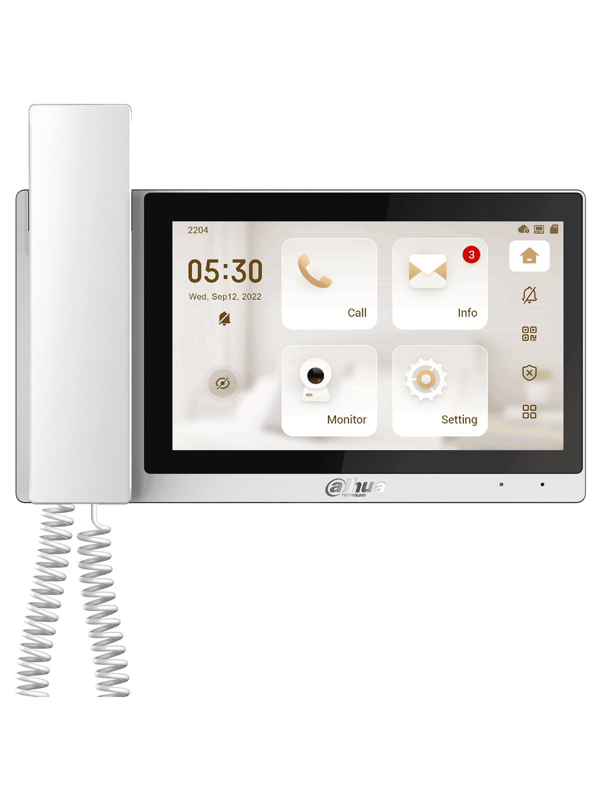 Dahua VTH5421E-H 7" IP & Wi-Fi Indoor Monitor with Handset, PoE - view 2