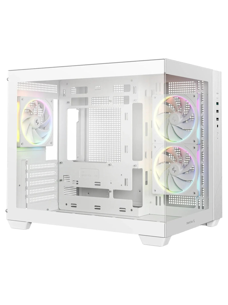 DeepCool CG330 3F Panoramic Dual-Chamber Micro-ATX Case with 3 ARGB Fans - view 2