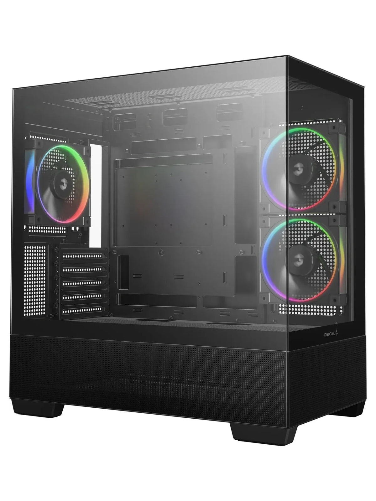 DeepCool CG380 3F Panoramic Micro-ATX Case with 3 ARGB Fans - Black - view 2