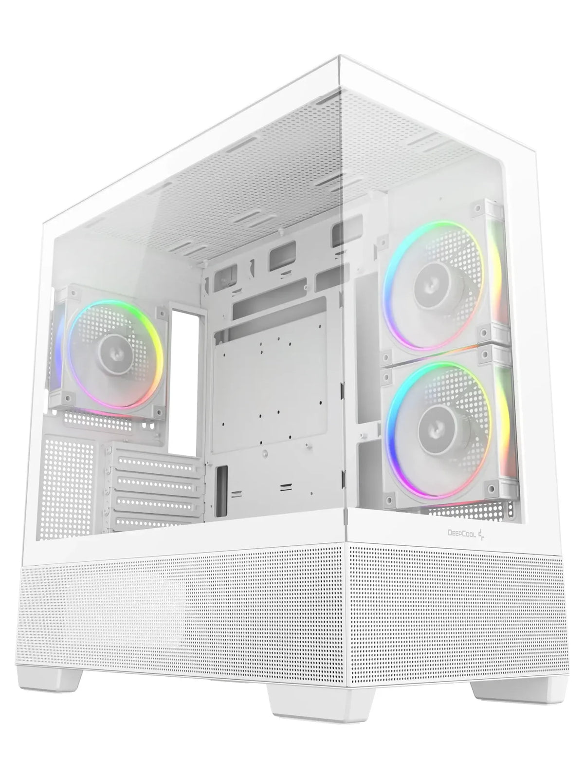 DeepCool CG380 3F Panoramic Micro-ATX Case with 3 ARGB Fans - White - view 6