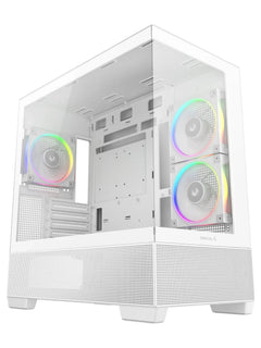 DeepCool CG380 3F Panoramic Micro-ATX Case with 3 ARGB Fans - White - view 6