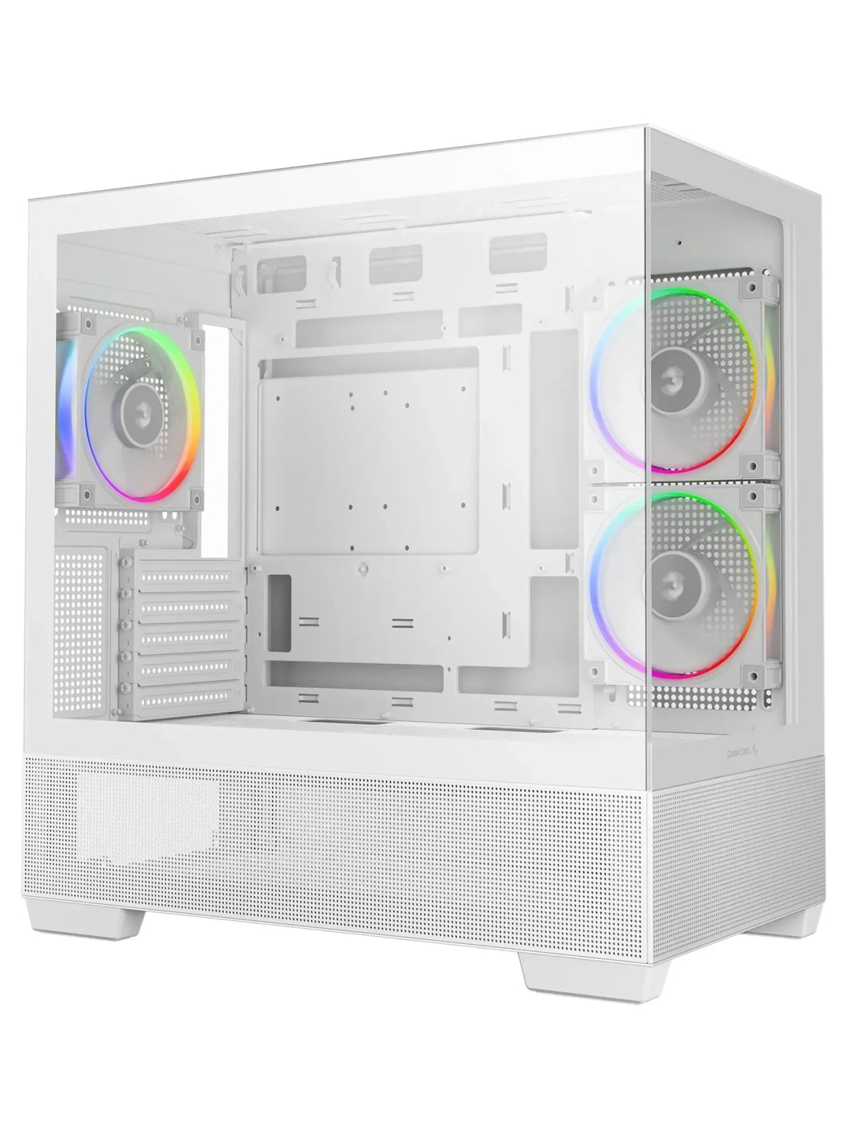DeepCool CG380 3F Panoramic Micro-ATX Case with 3 ARGB Fans - White - view 7