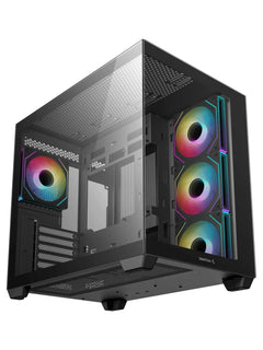 DeepCool CG530 4F Panoramic Dual-Chamber ATX Case with 4 ARGB PWM Fans - Black - view 3
