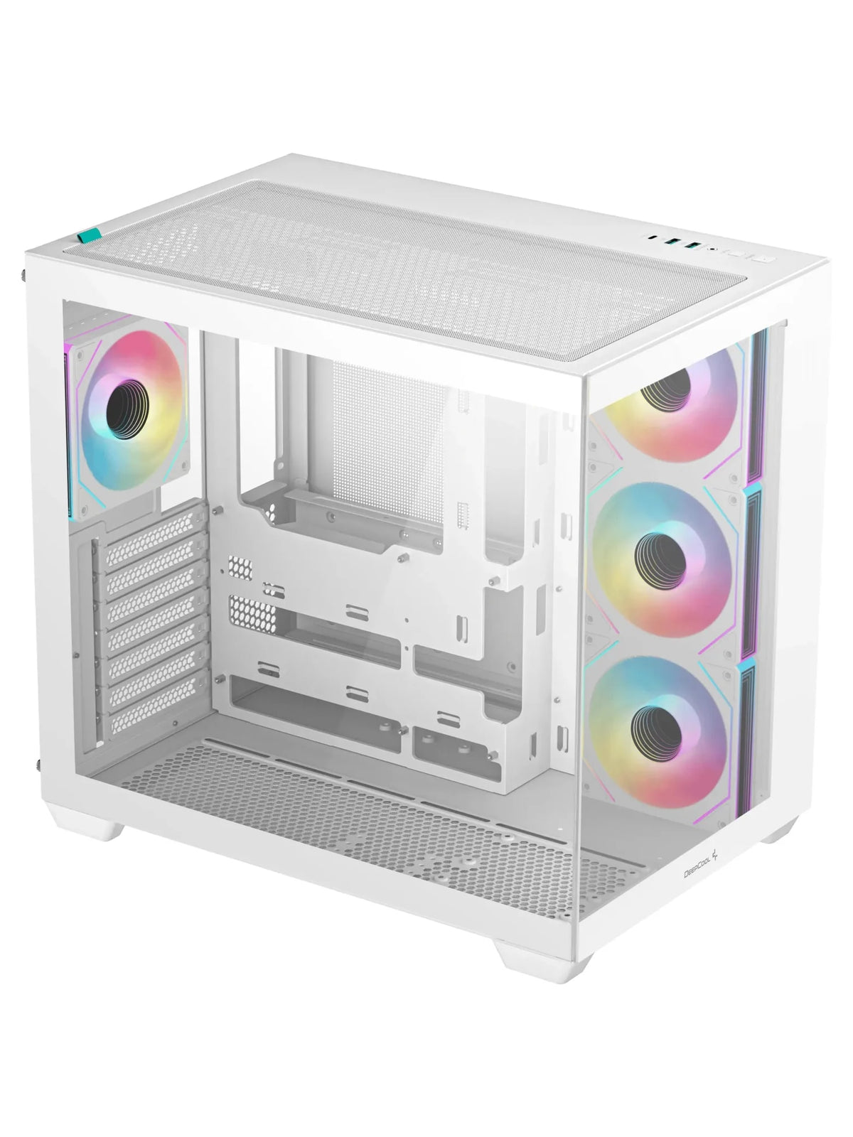 DeepCool CG530 4F Panoramic Dual-Chamber ATX Case with 4 ARGB PWM Fans - White - view 7