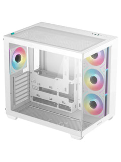 DeepCool CG530 4F Panoramic Dual-Chamber ATX Case with 4 ARGB PWM Fans - White - view 7