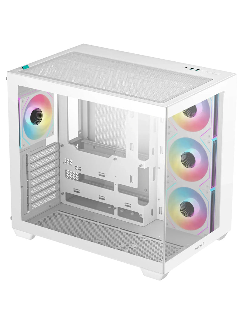 DeepCool CG530 4F Panoramic Dual-Chamber ATX Case with 4 ARGB PWM Fans - White - view 7