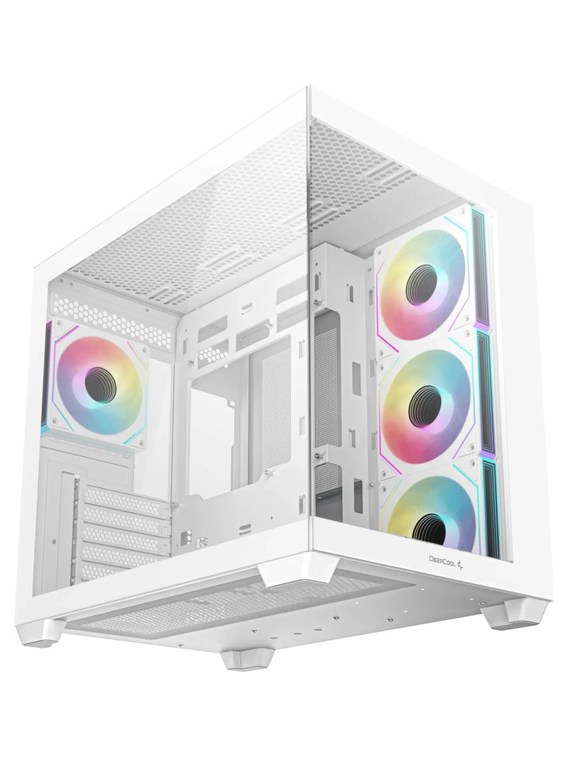 DeepCool CG530 4F Panoramic Dual-Chamber ATX Case with 4 ARGB PWM Fans - White - view 8
