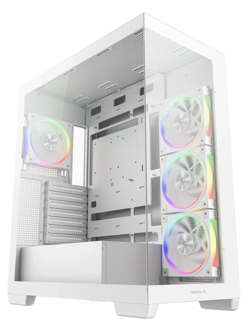 DeepCool CG580 4F V2 Panoramic ATX Case with 4 ARGB PWM Fans - White - view 6