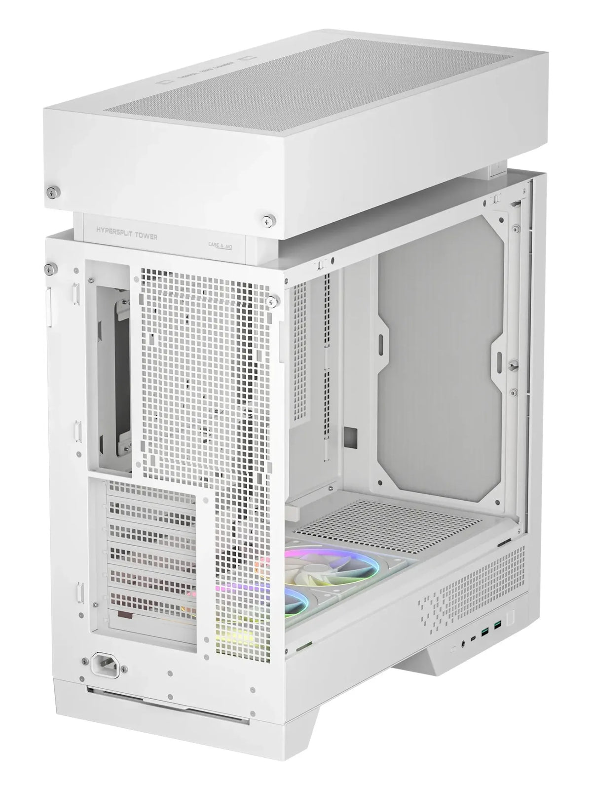 DeepCool CL660 Split-Chamber ATX Panoramic Case with 2 ARGB Fans - view 5