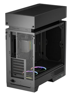 DeepCool CL6600 ATX Case with Real Wood Accents and Pre-Installed 360mm Liquid Cooler - Wood / Black - view 4