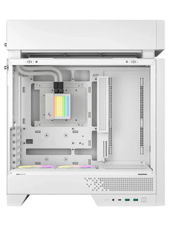 DeepCool CL6600 ATX Case with Real Wood Accents and Pre-Installed 360mm Liquid Cooler - Wood / White - view 8