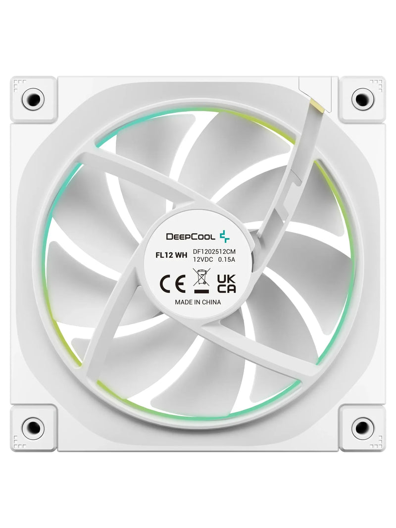 DeepCool FL12 120mm ARGB PWM Case Fan 3-Pack - White - view 9