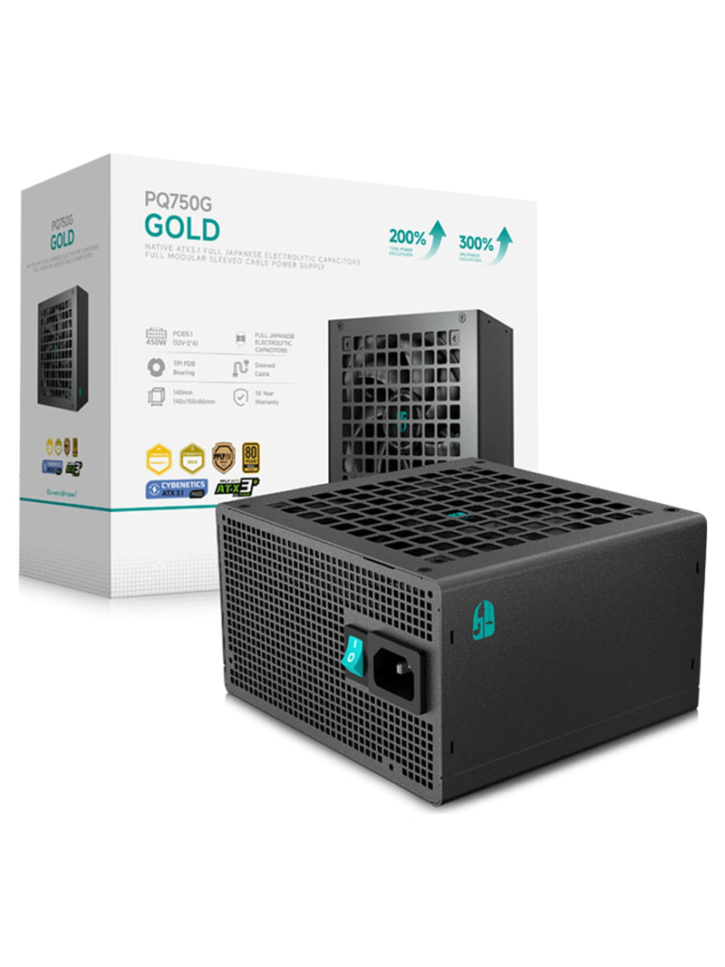 DeepCool GamerStorm PQ750G 750W 80 Plus Gold ATX 3.1 Fully Modular Power Supply