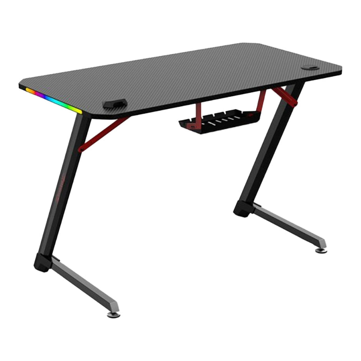 DHYBRID GD511 RGB LED GAMING DESK (Full Black) - view 2