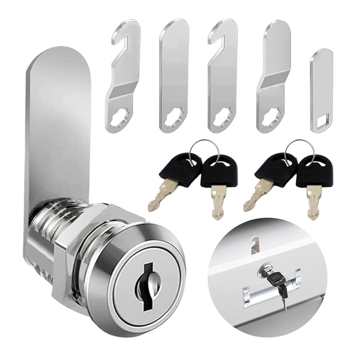 EUSSO Round Lock for Cabinet Side Door - view 2