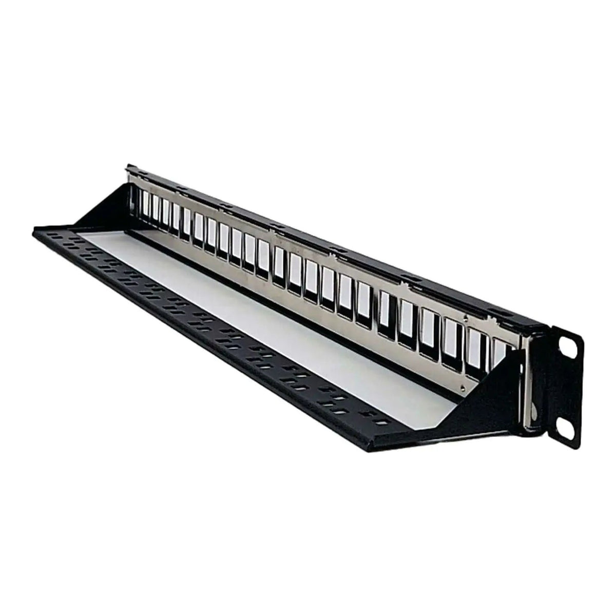 EUSSONET Aluminum Cat6/Cat6A UTP 24-Port Empty Patch Panel