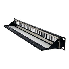 EUSSONET Aluminum Cat6/Cat6A UTP 24-Port Empty Patch Panel
