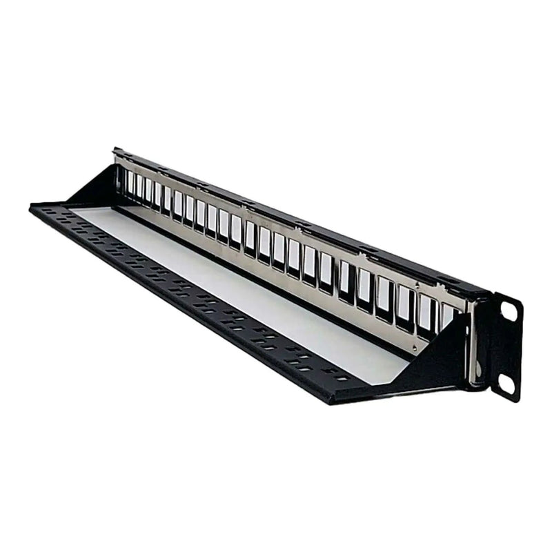EUSSONET Aluminum Cat6/Cat6A UTP 24-Port Empty Patch Panel