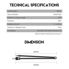 Fantech AC902S ADJUSTABLE MICROPHONE STAND - view 5