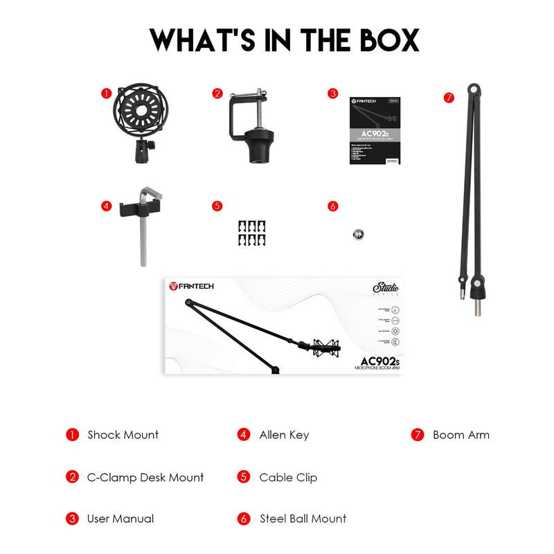 Fantech AC902S ADJUSTABLE MICROPHONE STAND - view 6