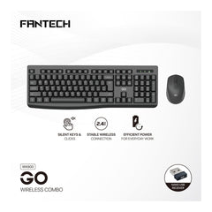 Fantech WK900 Wireless 2.4 GHz Silent Keyboard & Mouse Combo English/Arabic