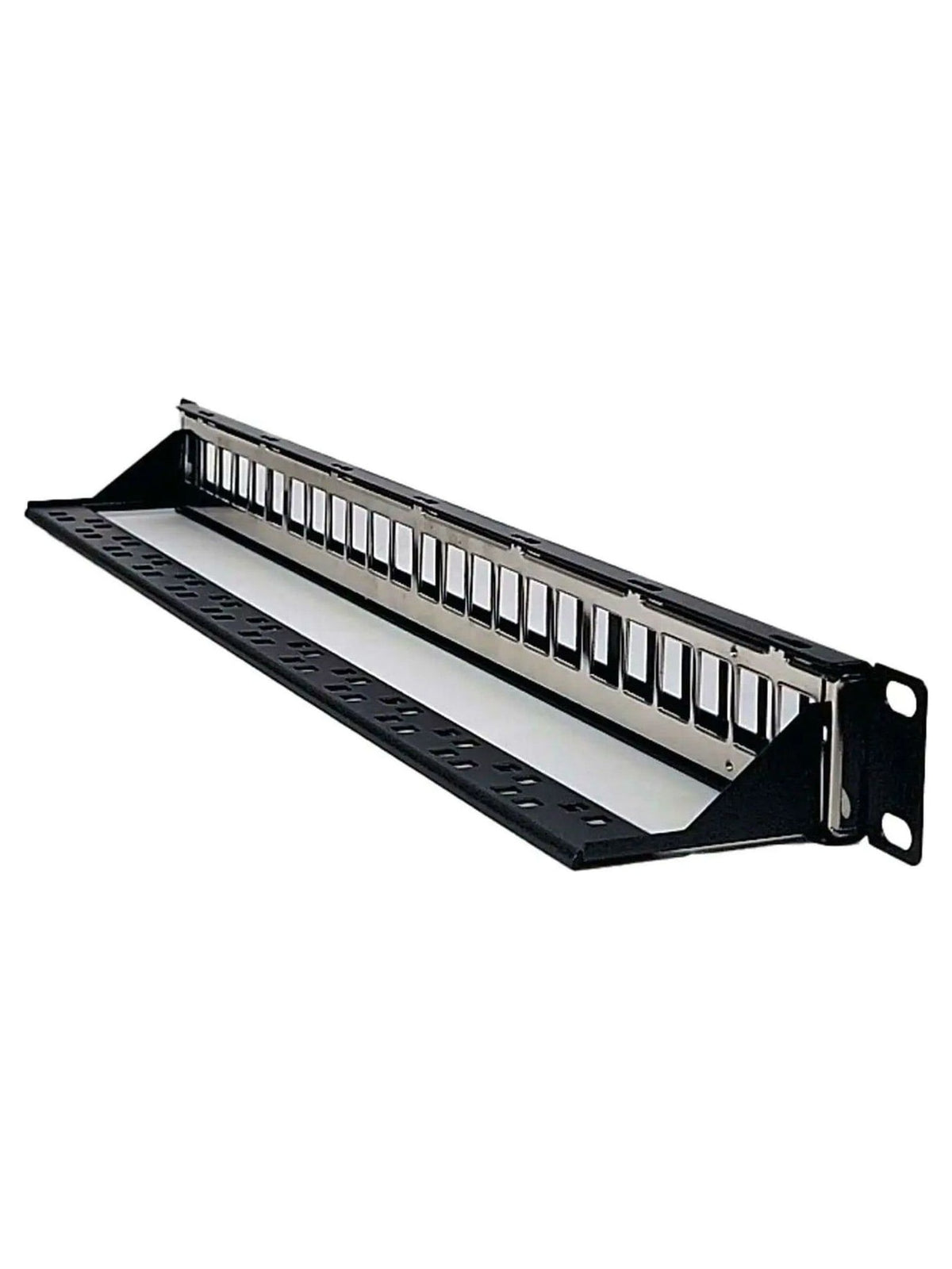 EUSSONET Aluminum Cat6/Cat6A UTP 24-Port Empty Patch Panel