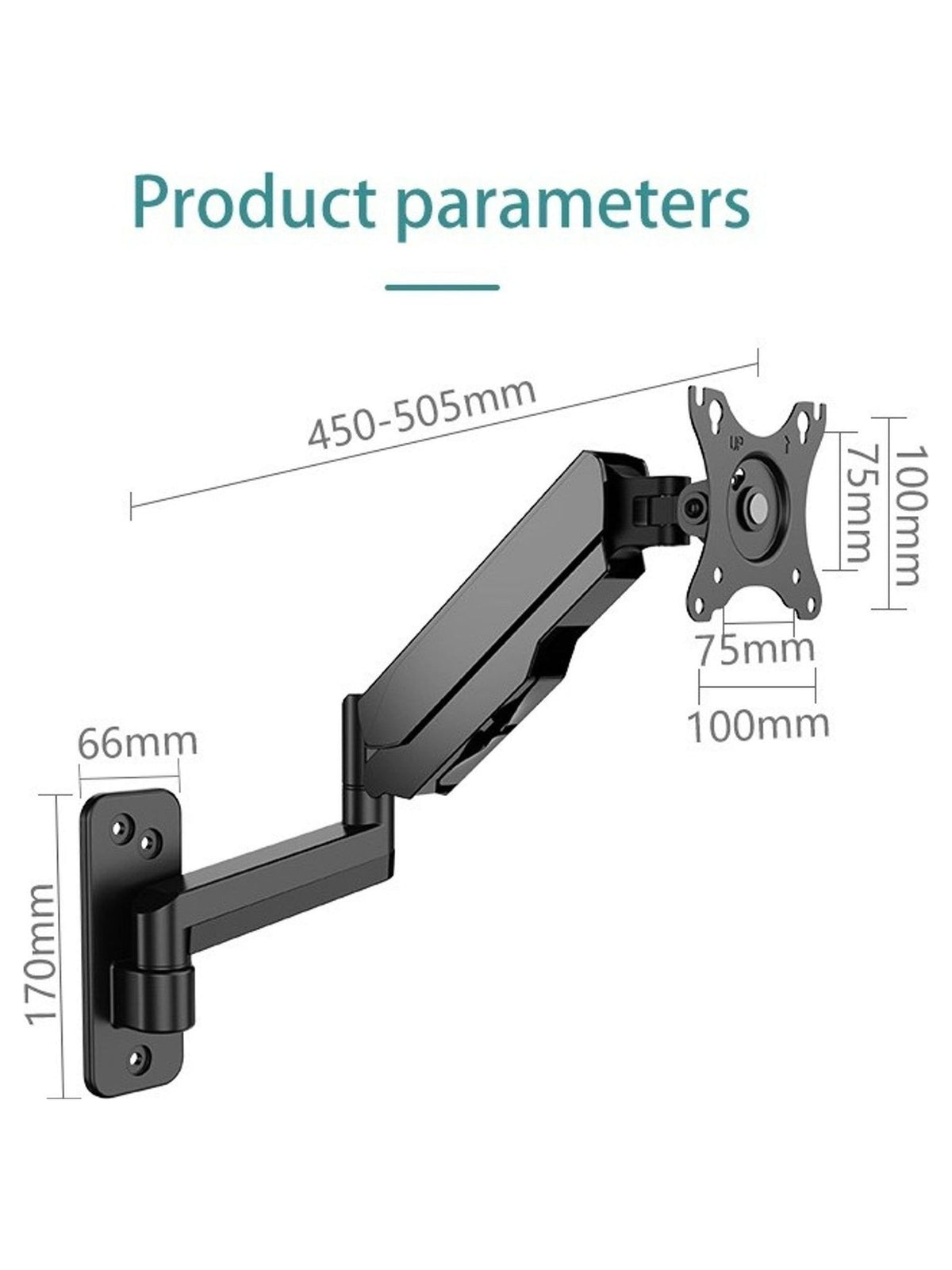 KALOC M520 STUDIO PRO Ergonomic Wall-Mount Monitor Arm