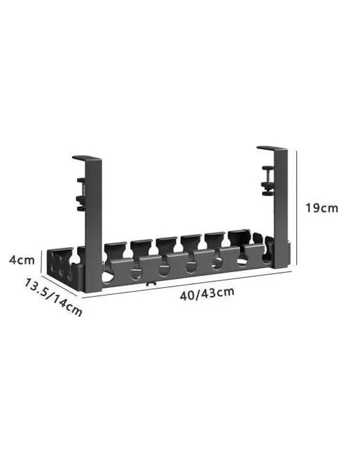 Under-desk cable organizer / cable management tray