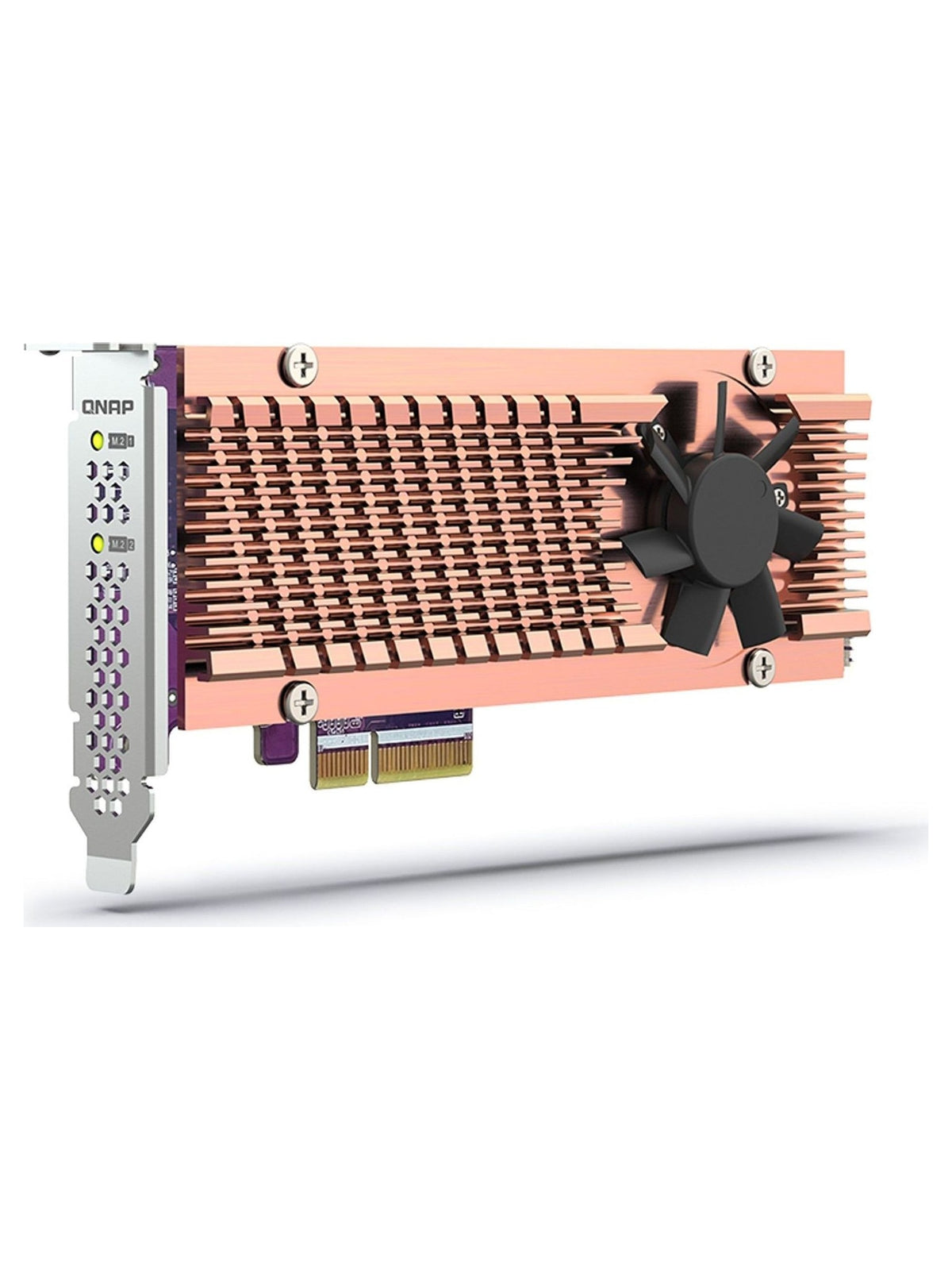 QNAP QM2-2P-344A Dual M.2 NVMe SSD PCIe Gen3 x4 Expansion Card - view 2
