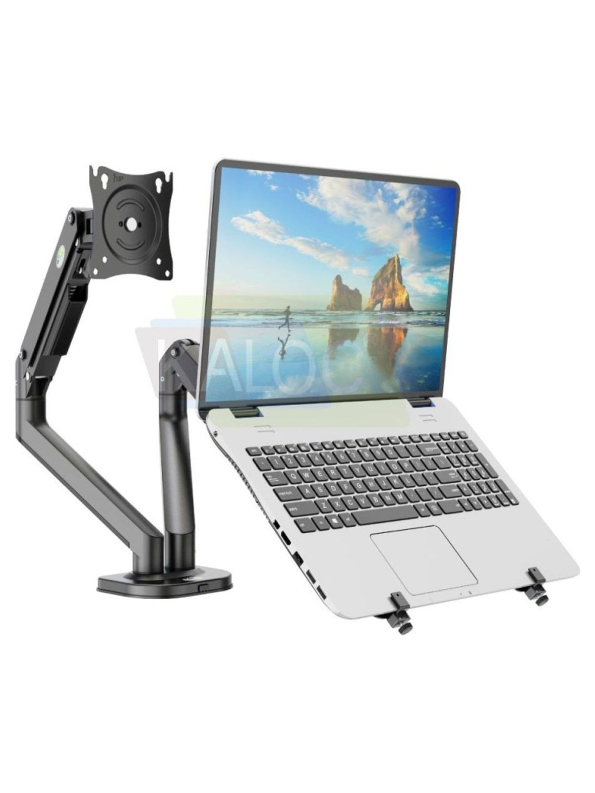 KALOC Ergonomic Dual Monitor & Laptop Arm - view 2