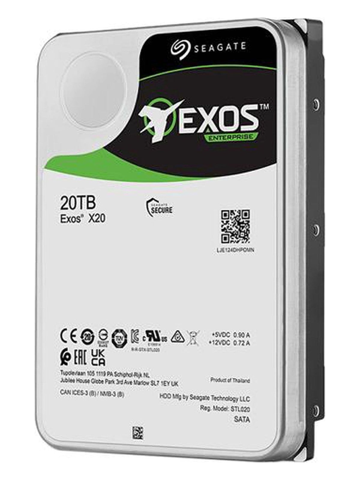 Seagate Exos X20 20TB 3.5" SATA Enterprise Hard Drive - view 2