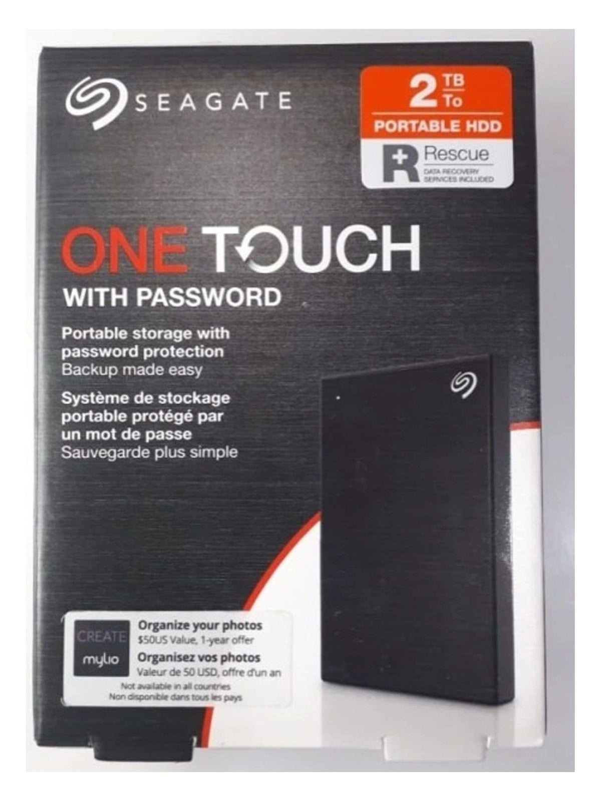 Seagate One Touch 2TB 2.5" Portable External Hard Drive with Password - view 2