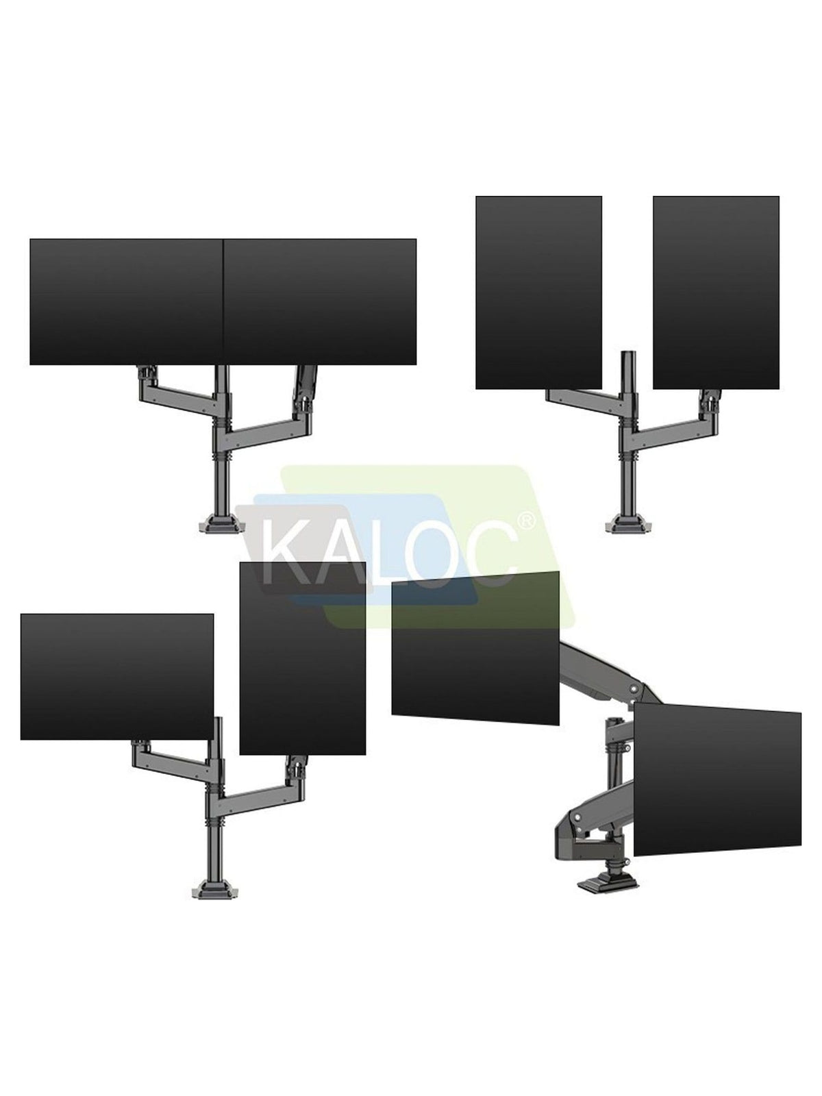 KALOC DH200 H2 STUDIO PRO Dual Monitor & Laptop Arm - view 2