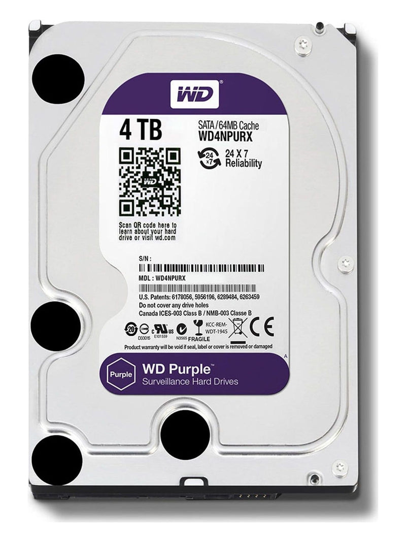WD Purple 4TB 3.5" SATA Surveillance Hard Drive - view 2