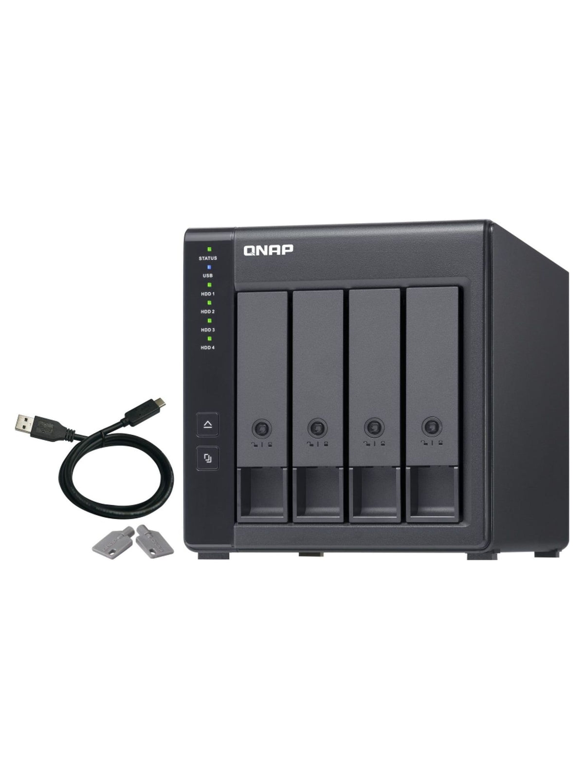 QNAP TR-004 4-Bay USB-C Hardware RAID External Enclosure - view 2