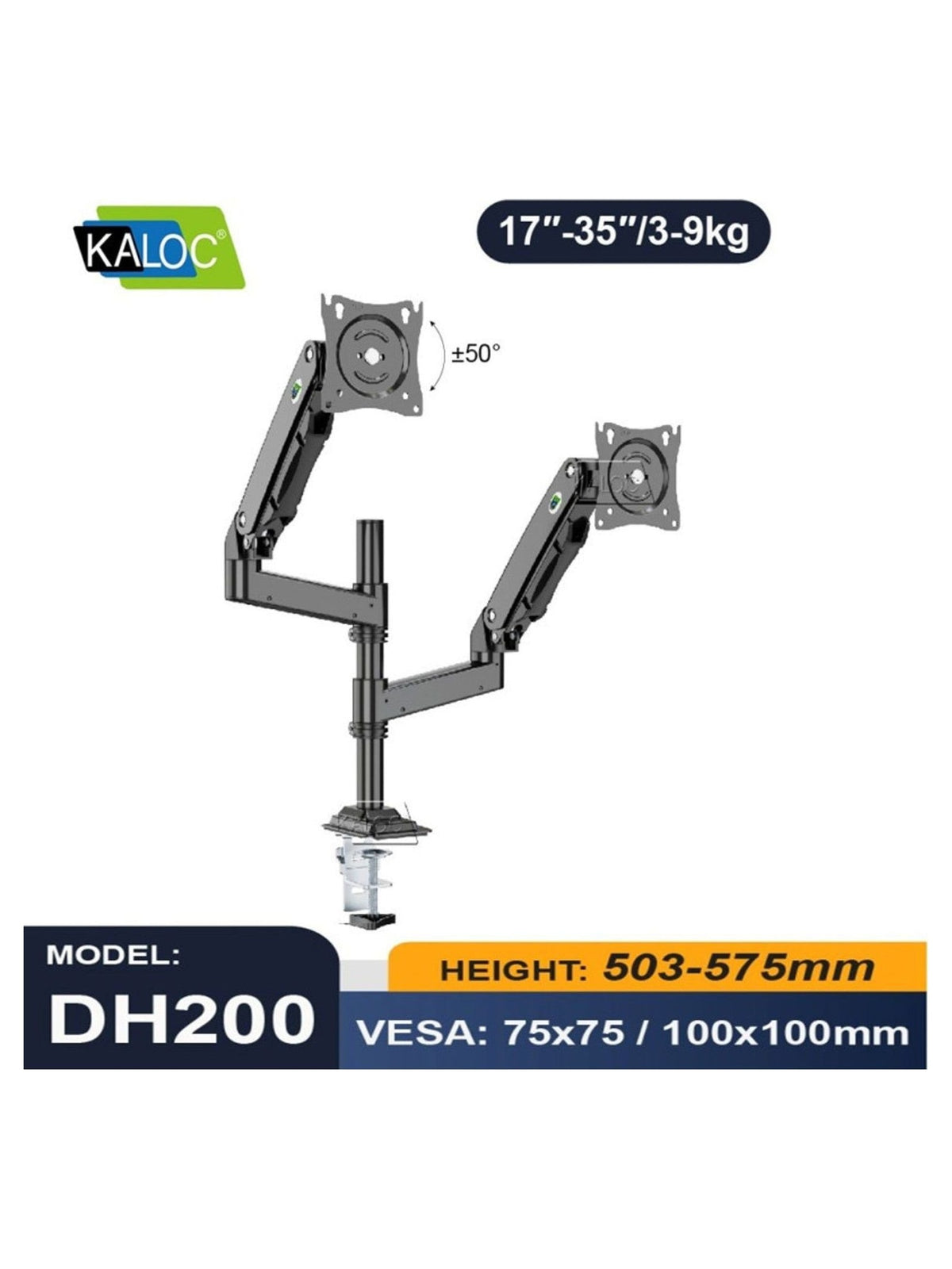 KALOC DH200 STUDIO PRO Dual Monitor Arm - view 4