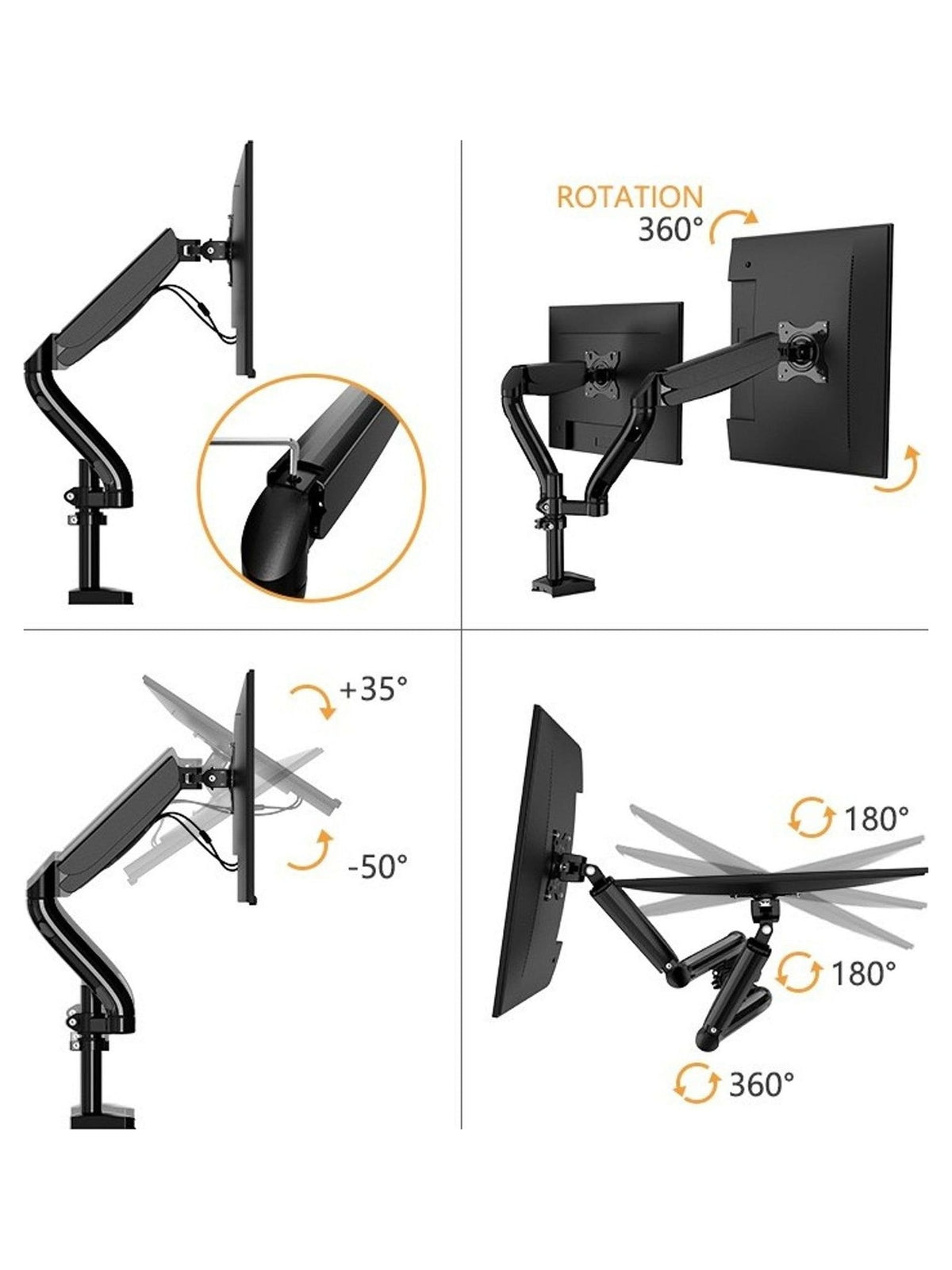 KALOC DS90-2 STUDIO MASTER Dual Monitor Arm - view 6