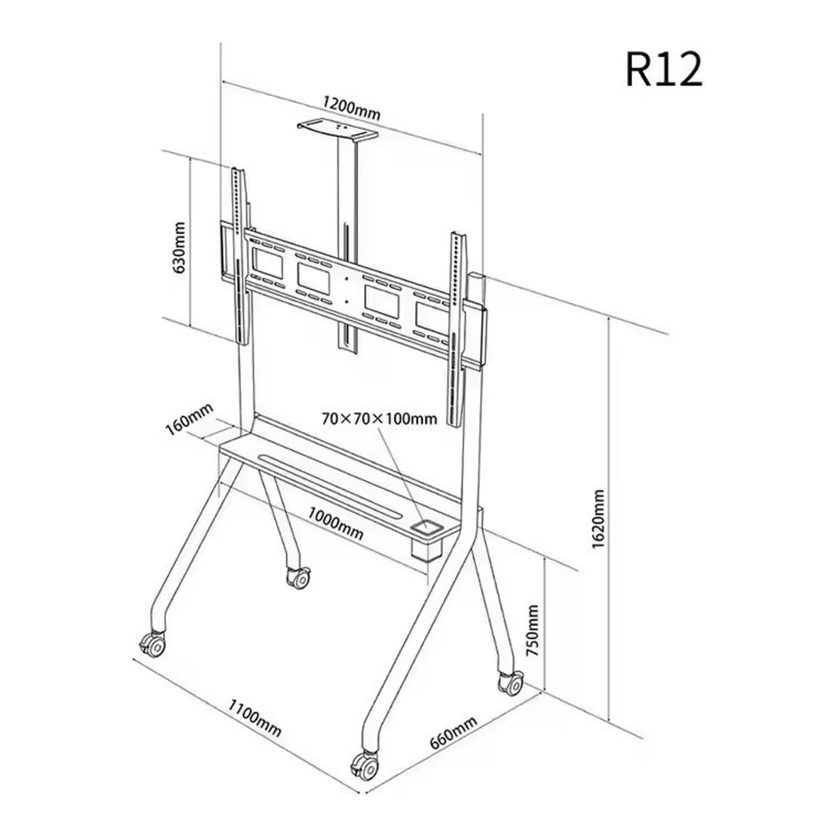Floor TV Stand 55-120" Screen Size R12 - view 2