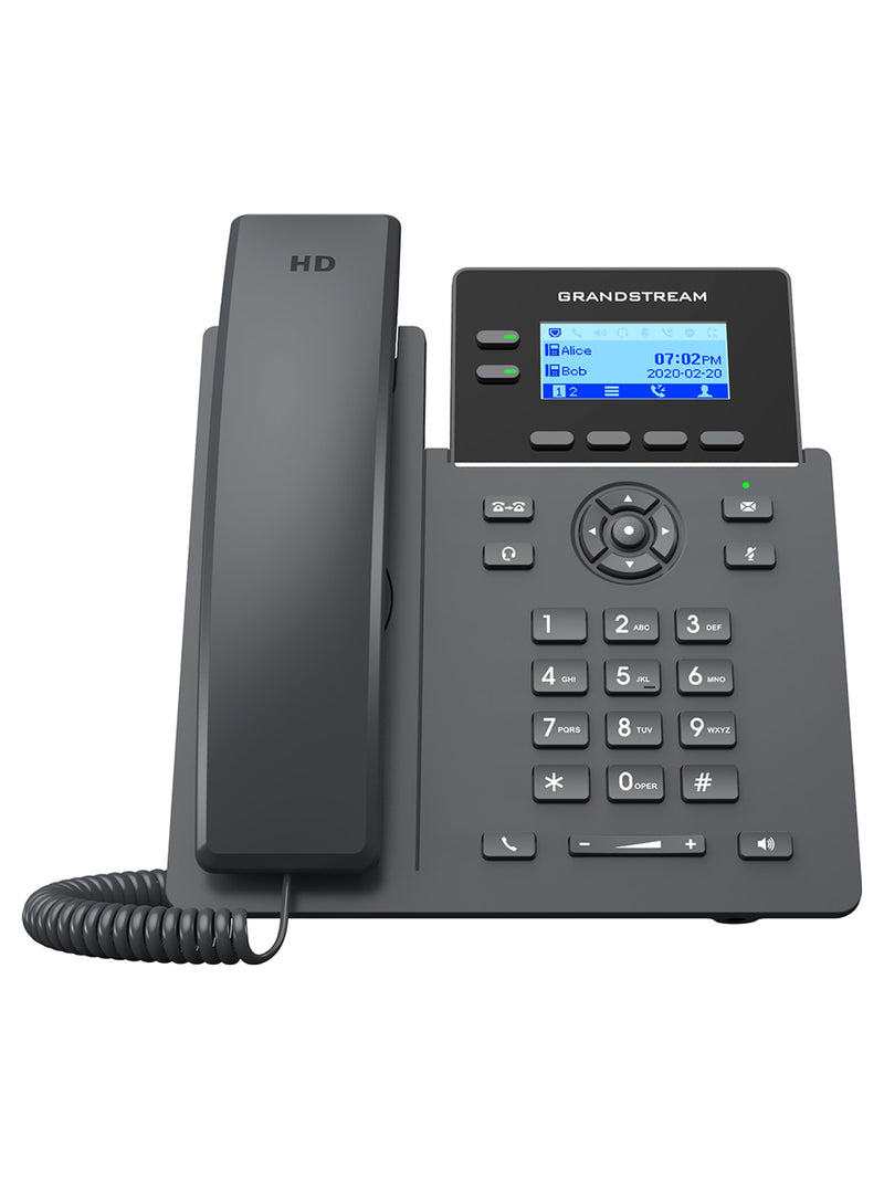 Grandstream GRP2602G IP Phone, 2 Lines, 4 SIP Accounts, Gigabit PoE