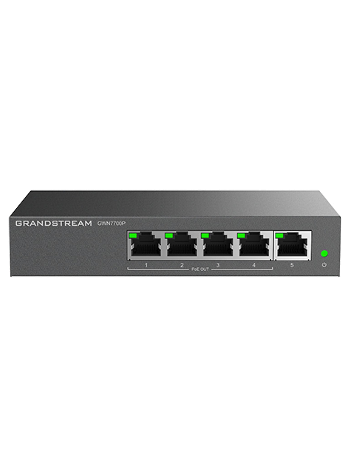 Grandstream GWN7700P 5-Port Gigabit Unmanaged PoE+ Switch, 4 PoE Ports, 60W - view 2
