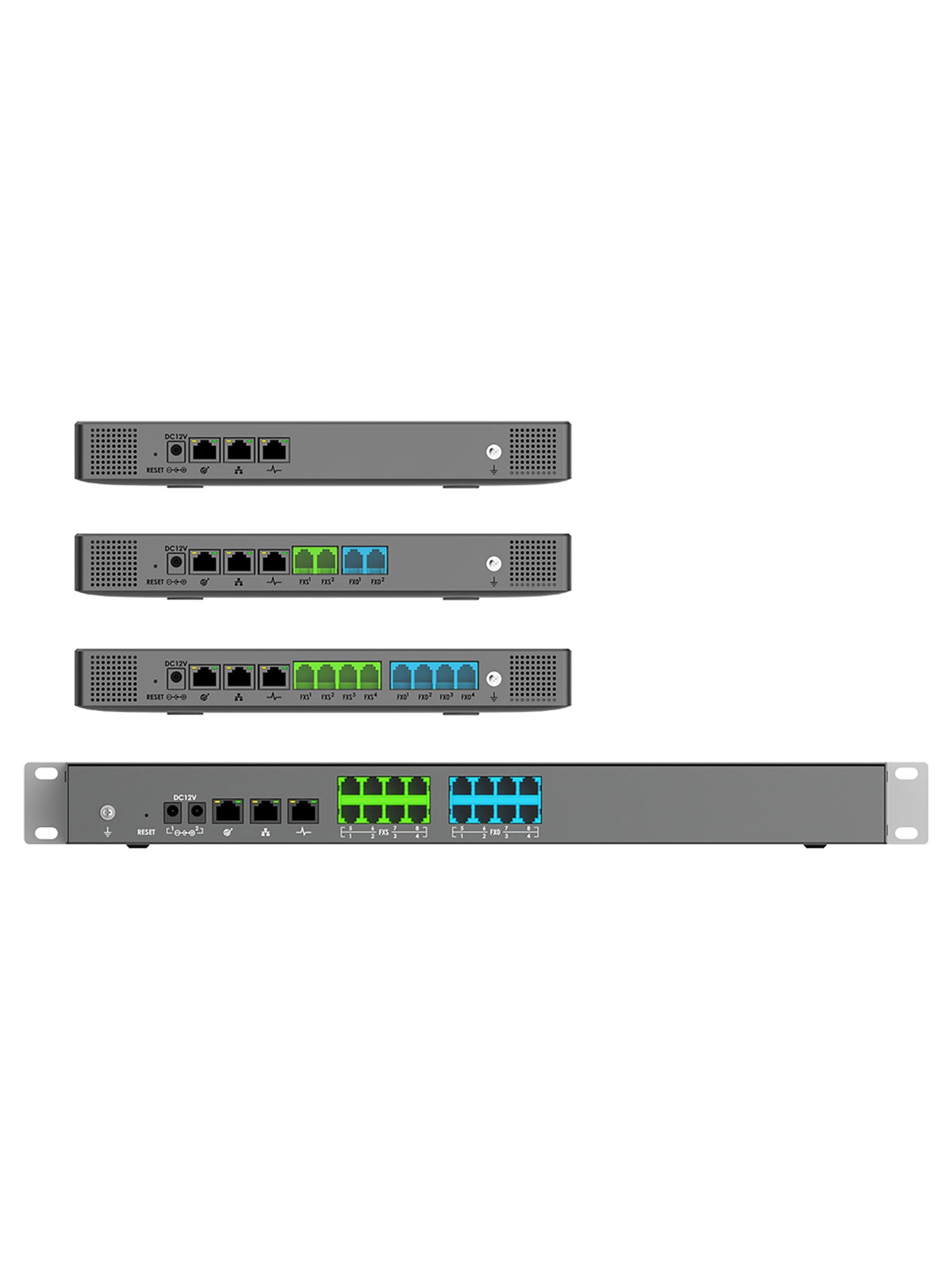 Grandstream UCM6308A IP PBX, 8 FXO + 8 FXS, up to 1500 Users, Rack-Mount - view 2
