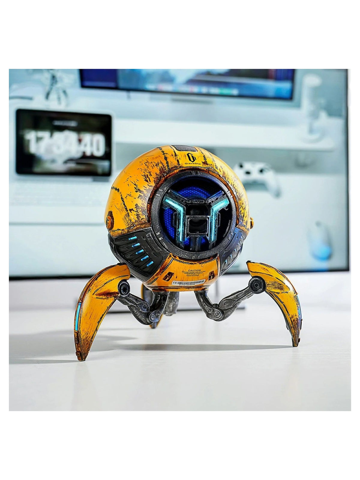 GravaStar Mars Pro Bluetooth Speaker, 20W with RGB Lights - War-Damaged Yellow - view 6
