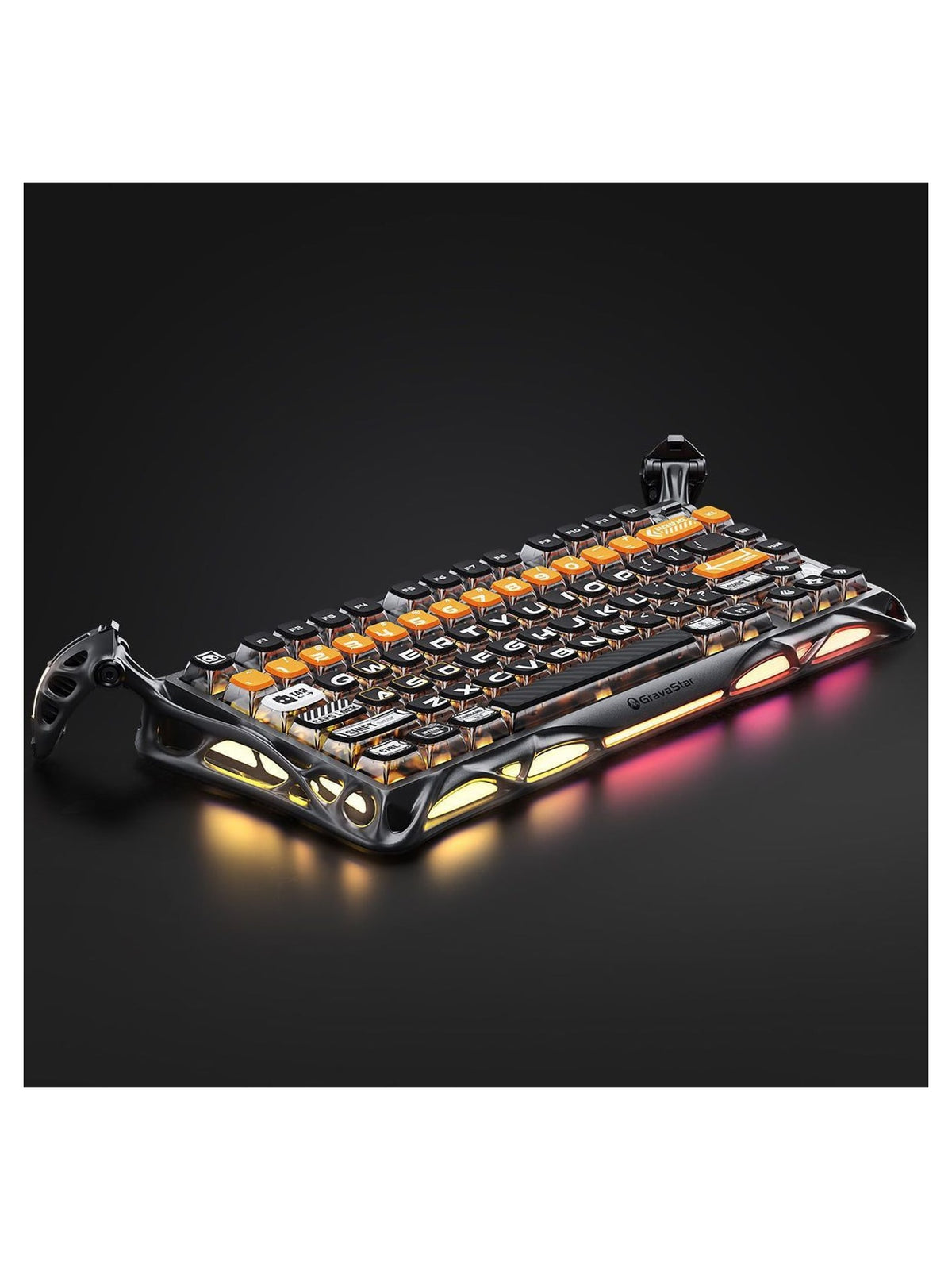 GravaStar Mercury K1 Pro 75% Wireless Mechanical Gaming Keyboard, Aluminum, Hot-Swap - CyberFlare