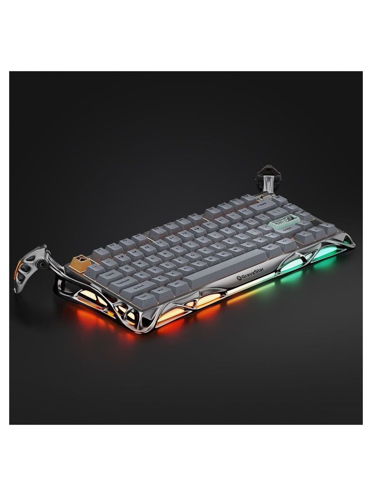 GravaStar Mercury K1 Pro 75% Wireless Mechanical Gaming Keyboard, Aluminum, Hot-Swap - Concrete Gray - view 6