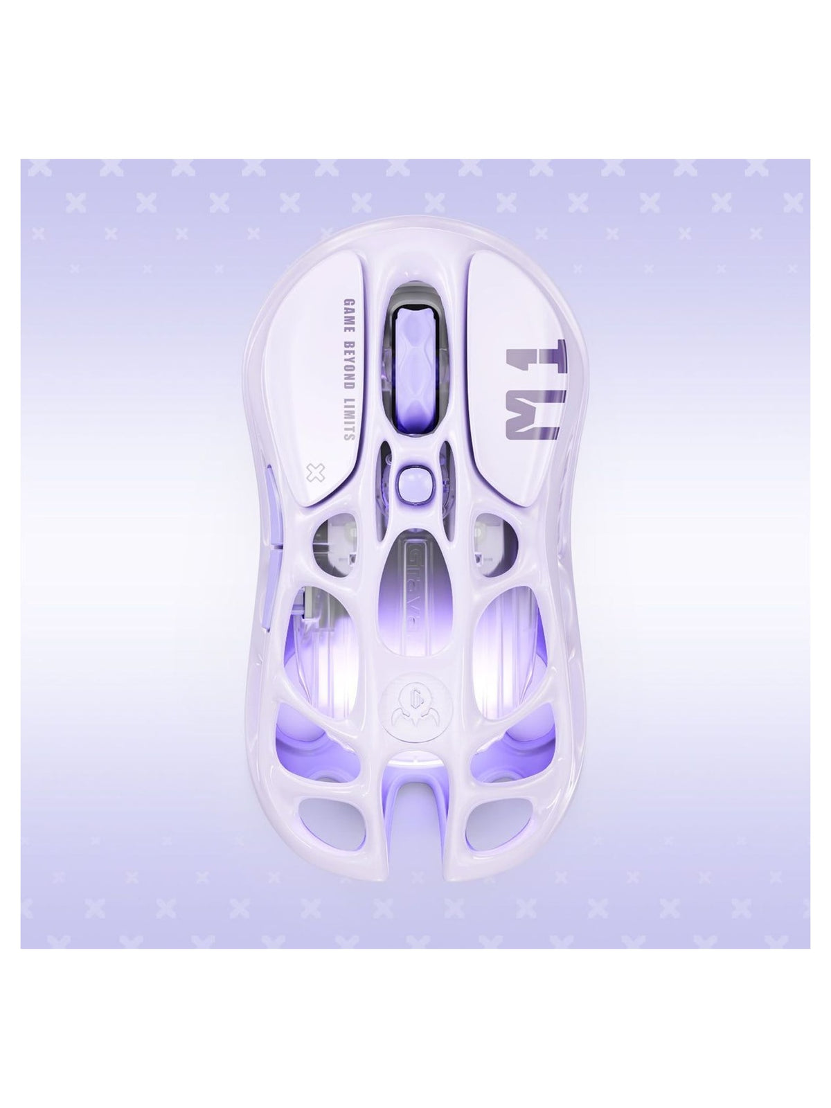 GravaStar Mercury M1 Pro Wireless Gaming Mouse, 26000 DPI Tri-Mode, Magnesium Alloy - Lavender Purple - view 5