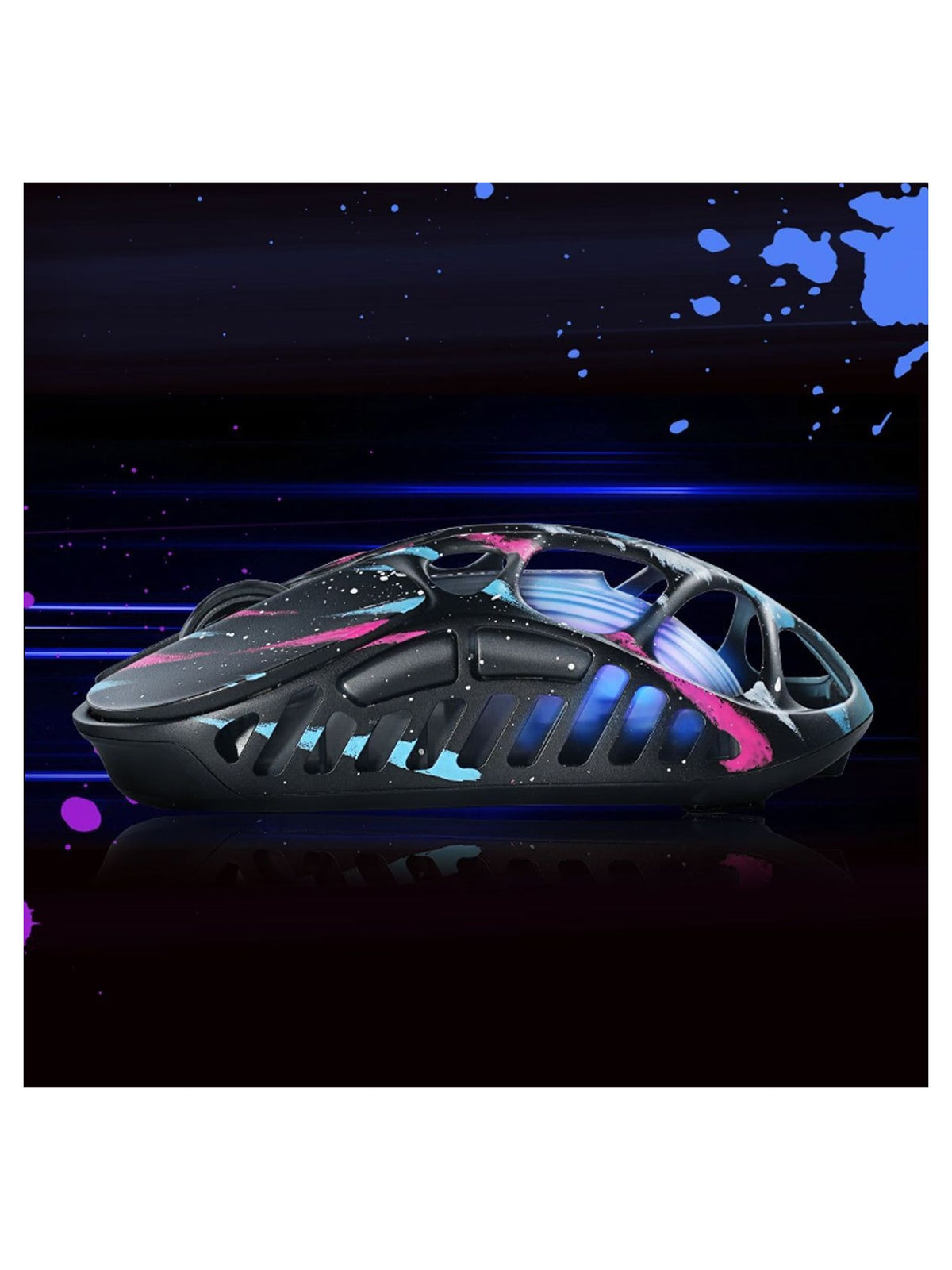 GravaStar Mercury X Pro 8K Wireless Gaming Mouse, 49g Magnesium Alloy, 32000 DPI - Neon Graffiti - view 3