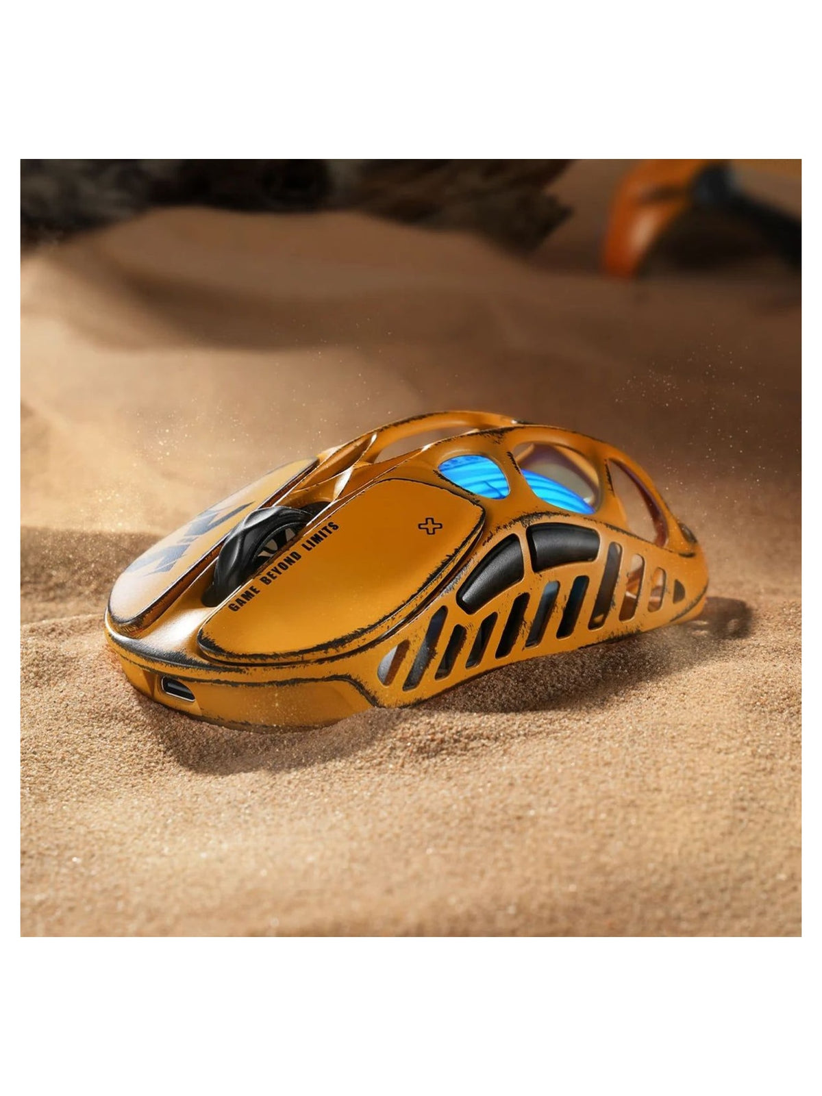 GravaStar Mercury X Pro 8K Wireless Gaming Mouse, 49g Magnesium Alloy, 32000 DPI - Battle-Worn Yellow - view 4