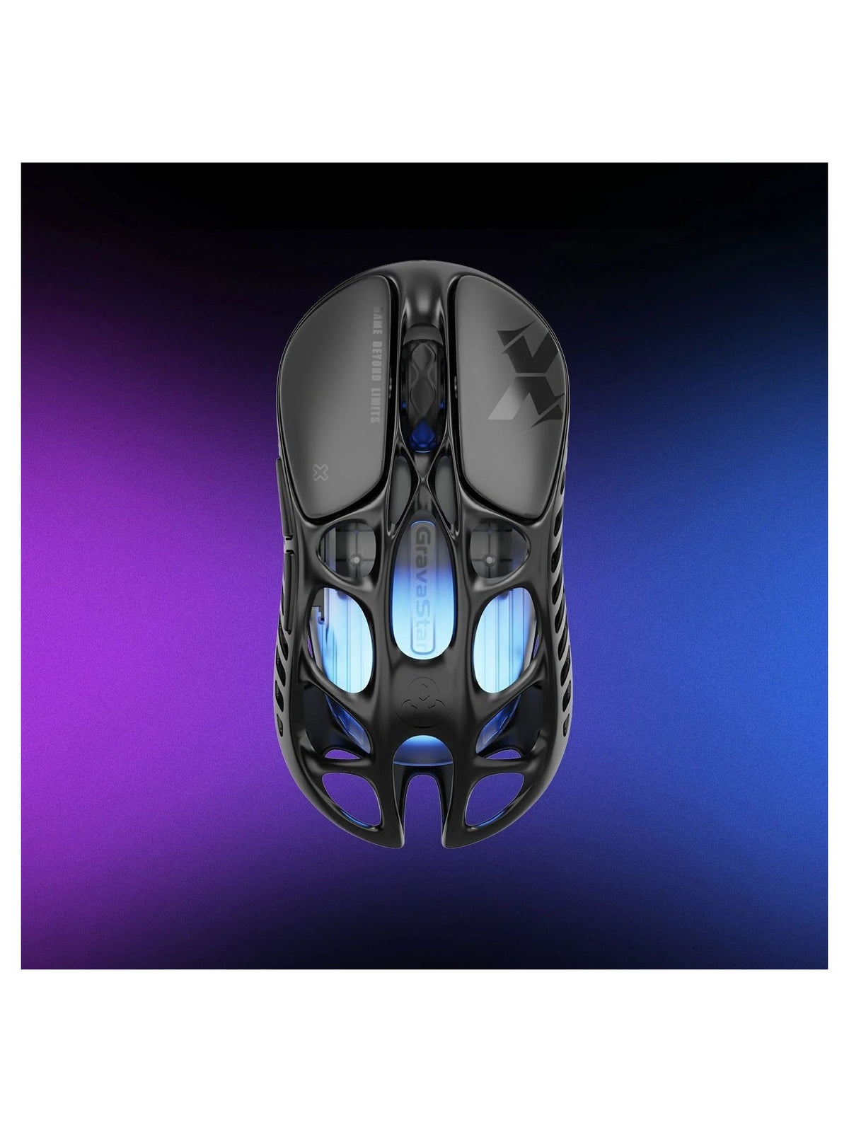 GravaStar Mercury X Wireless Gaming Mouse, 49g Magnesium Alloy, 32000 DPI - Galaxy Black - view 2