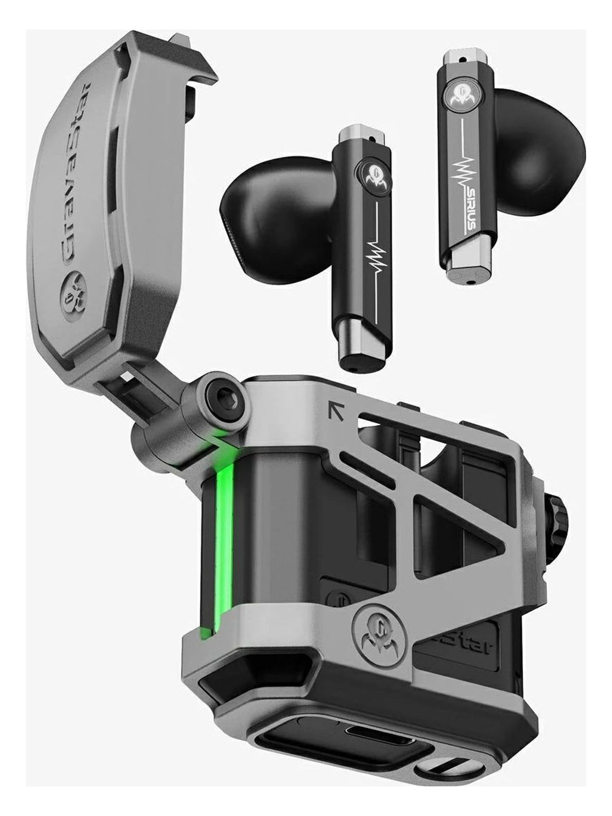 GravaStar Sirius P5 True Wireless Earbuds with Interchangeable Case, aptX - Defense Armor