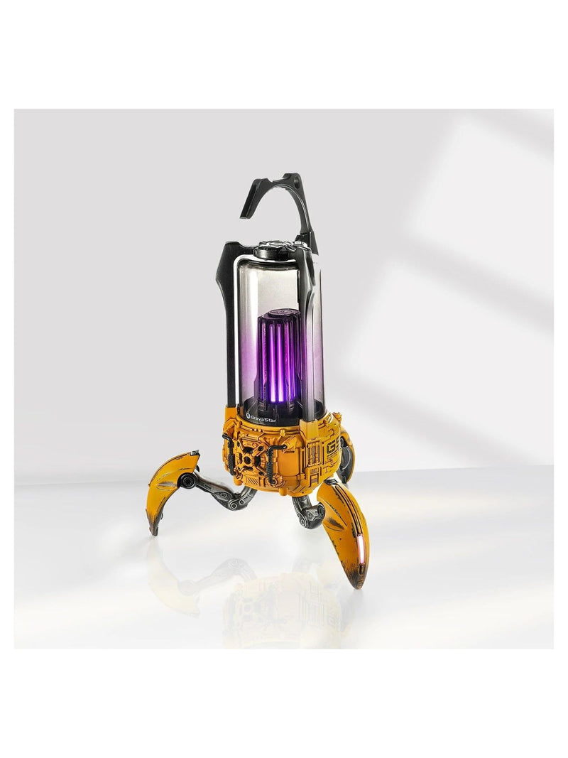 GravaStar Supernova Bluetooth Speaker and Lamp, 25W with LED Lighting - War-Damaged Yellow - view 3